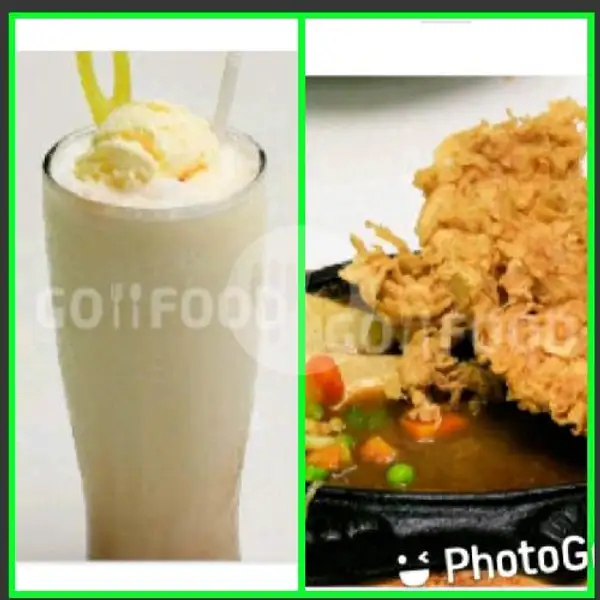 Paket 1 Chicken Crispy+Milk Shake Vanilla | Pulung Steak & Rib's, Sidorejo