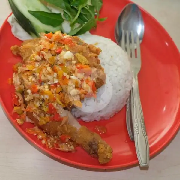 Paket Ayam Krispy Sambal Bawang | Ayam Geprek Bogasari Pusat Renon, Denpasar