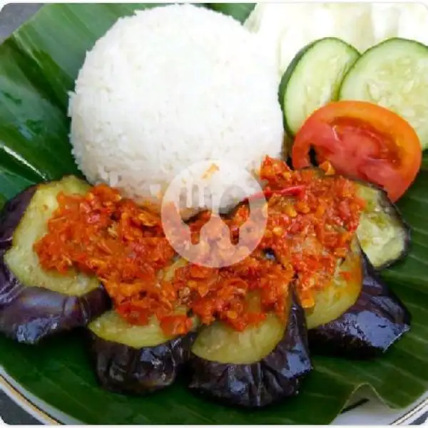 Terong Goreng / Geprek + Nasi + Lalapan | Dessert Oreo Mega Bintang, Cendrawasih