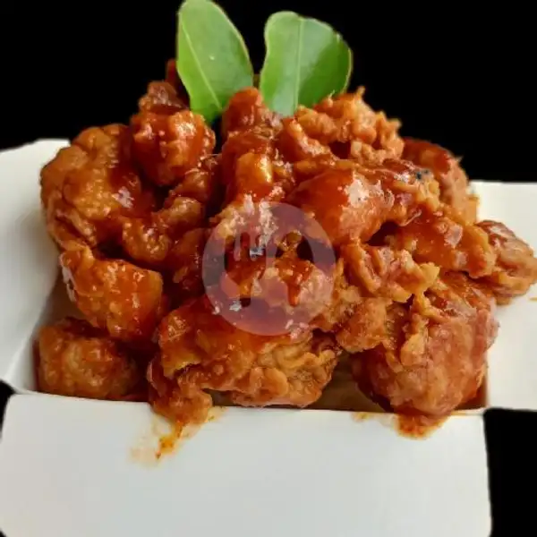 Chicken Popcorn Spicy + Nasi | Rica-rica D'setan
