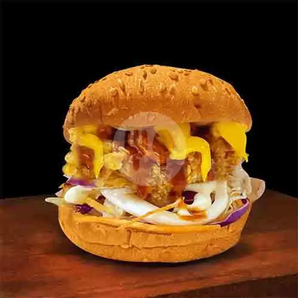 Daebak Chicken Burger | Burger Bros, Mulyorejo