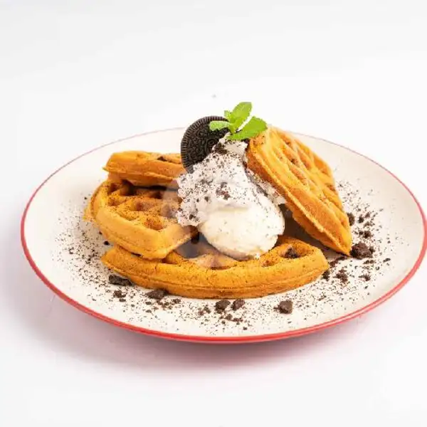 Cookies & Cream Waffle | POM, Souffle & Waffle, Pertokoan Investama