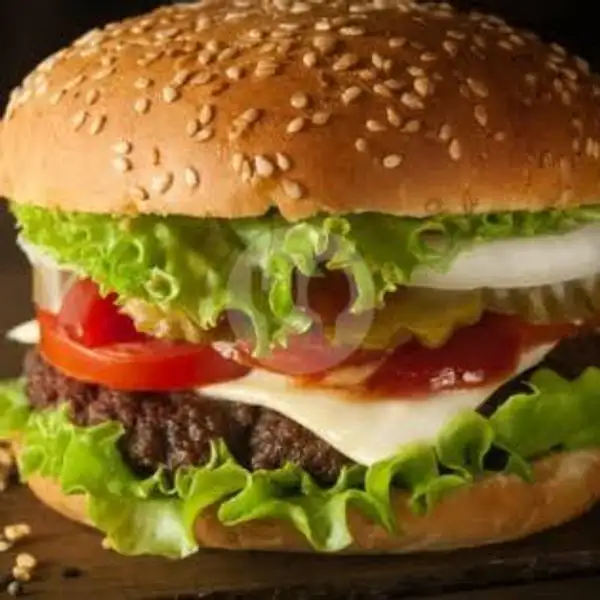 Burger Beef Cheese | Nazira Kebab 100% Daging Asli