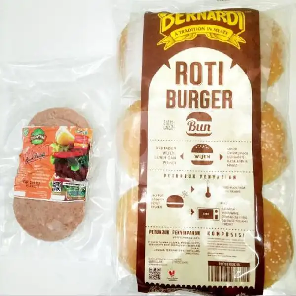 Paket Burger Isi 6 Roti + Beef Isi 6 (frozen) | Dimsum Pempek Baso Aci Dan Frozen Food ADA,Bojong Pondok Terong