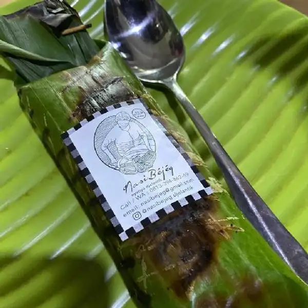 Nasi Bejeg Bakar Jamur Vegan (Normal / Pedas / Tidak Pedas) | Nasi Bejeg Ny Djelantik, Denpasar