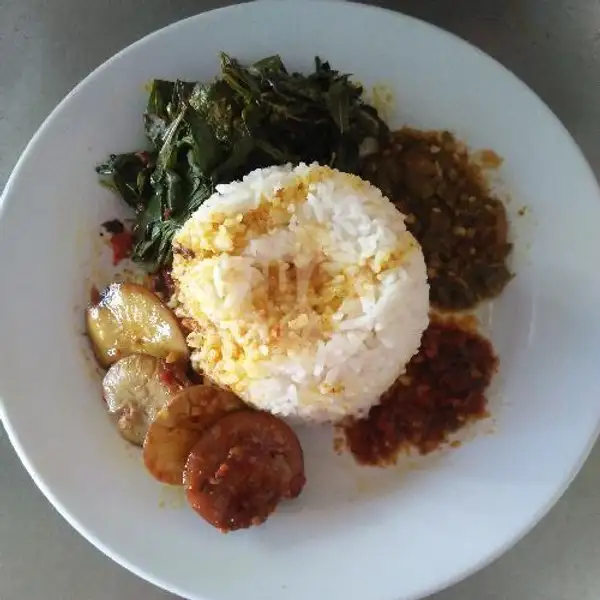 Nasi Jengkol + Kuah + Sayur + Sambal | Masakan Padang Sari Raso Murah Meriah, Genteng Biru