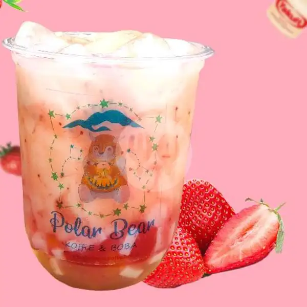 Strawberry Yakult (R) | Polarbear Koffie & Boba, Garuda