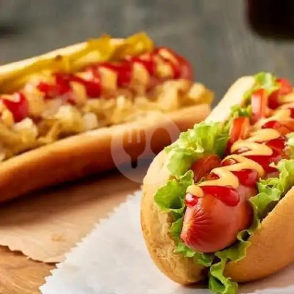 Hot Dog Sosis Sedang | Roti Kukus Dan Bakar, Sukajadi