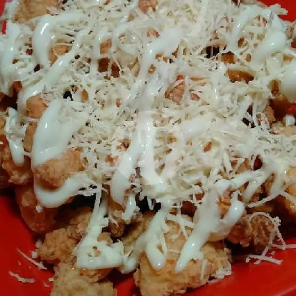 Chicken Crispy Saus Mayonaise Keju + Nasi | Depot Chicken Rania, Lebak Rejo Utara