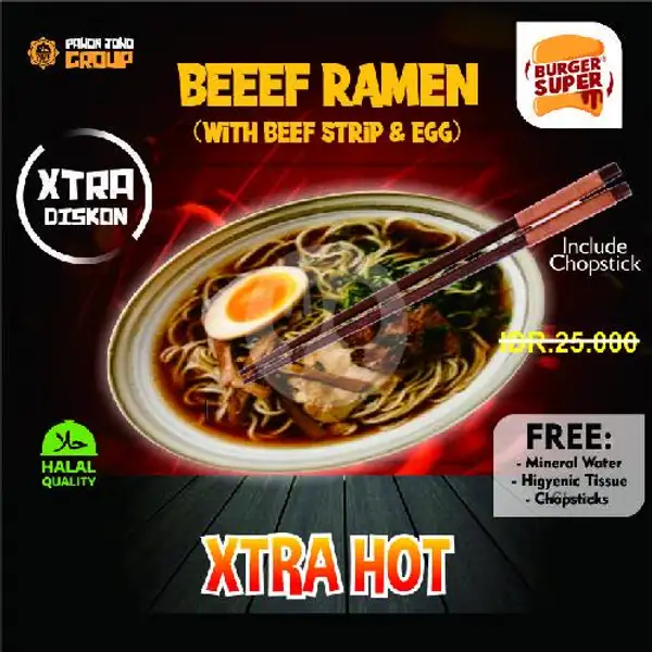 RAMEN BEEF XTRA HOT (Include Chopstick) | BURGER SUPER