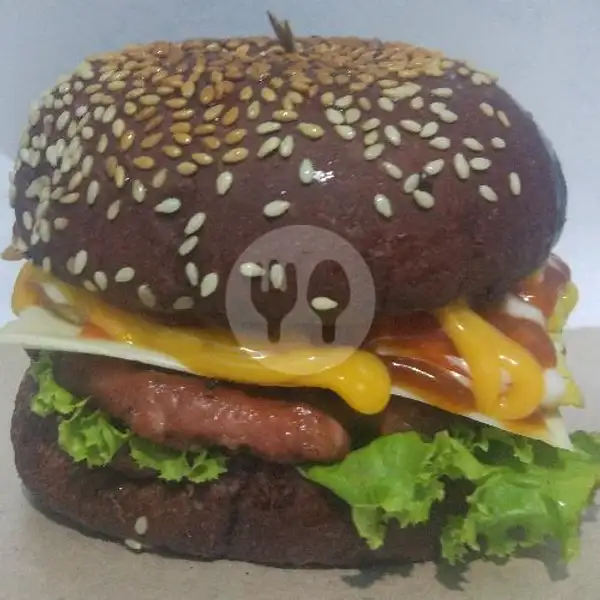 Burger Premium Warna ( Warna Random ) | Kedai Kopi Blue (Kopi Original, Burger, Kebab), Malang