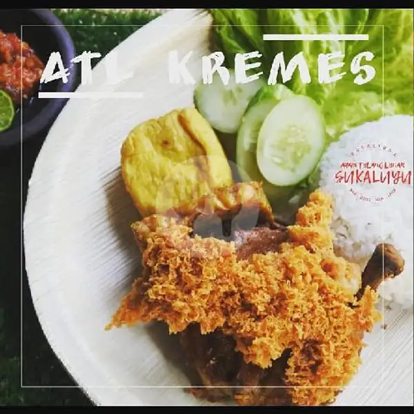 ATL Goreng Kremes + Nasi Pilihan | Ayam Tulang Lunak Sukaluyu, Rereng Manis