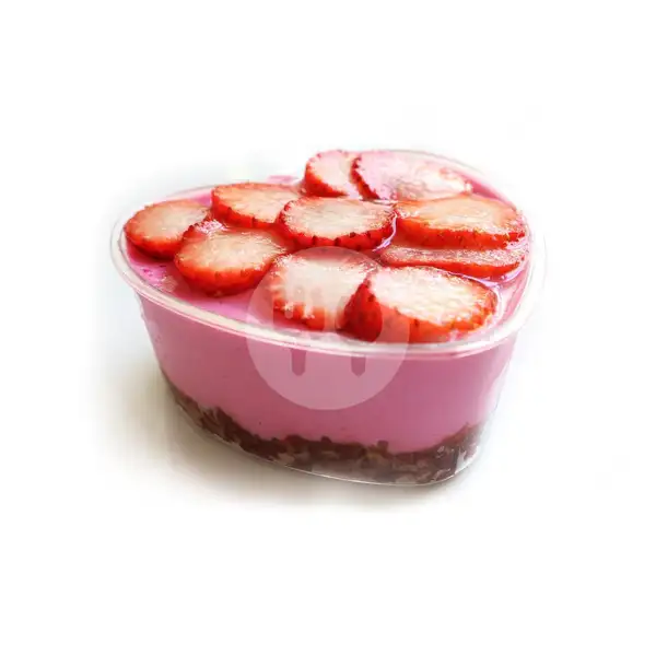 Strawberry Vegan Cheesecake | Greens and Beans Resto, Bahureksa