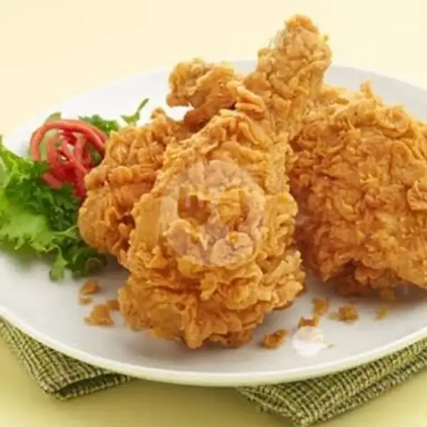 Paket 2 Potong Ayam Crispy Tanpa Nasi | Warung Biru, Sukun