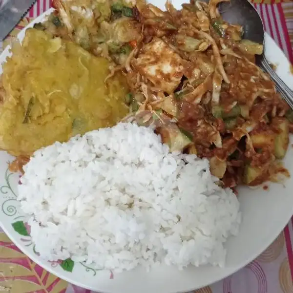 Paket Pecel + Telur Dadar + Teh Manis | Warung Mama RJ, P. Antasari