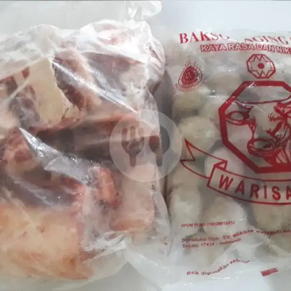 Iga Brisket 1 Kilo + Baso Sapi Warisan Isi 50 Pcs (Stok 1 Paket) | Rizqi Frozen Food