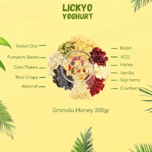 Granola Honey 200gr | LickYo Creamy Yoghurt, Reog
