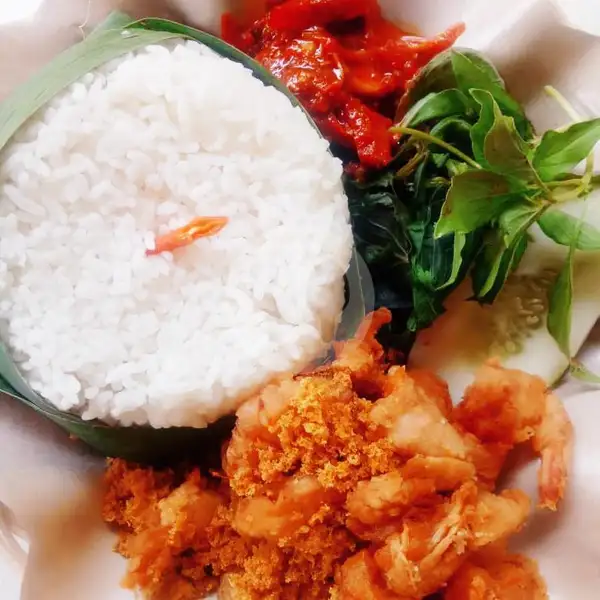 Nasi Udang Crispy | Warung Sambal Hot Mbk Lina, Benowo