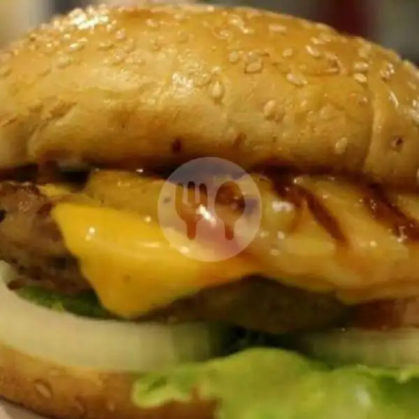 Paket Hawaiian Burger + Fries | Burger Van, Cengger Ayam