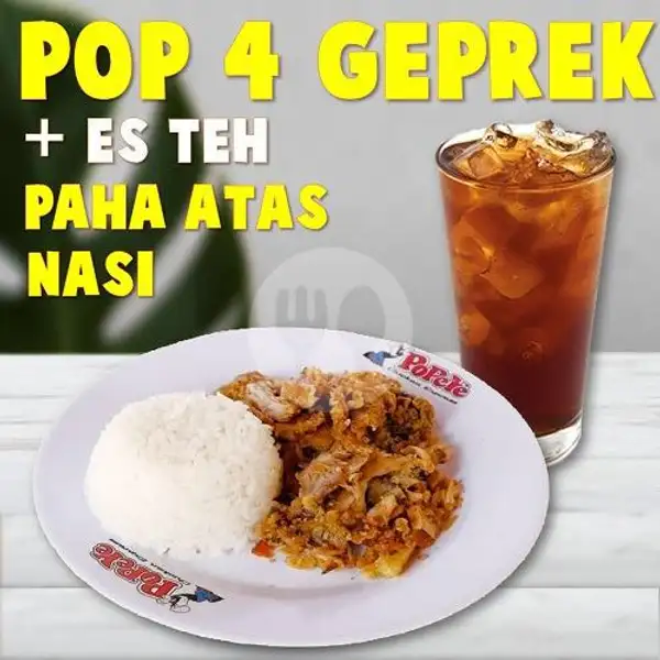Pop 4 Geprek + Es Teh | Popeye Chicken Express, Nologaten