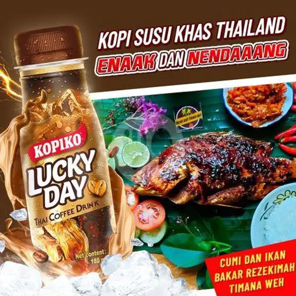Paket Nasi Kakap Merah Besar Bakar + Free Kopiko Lucky Day | Cumi dan Ikan Bakar Rezekimah Timana Weh, Cigadung