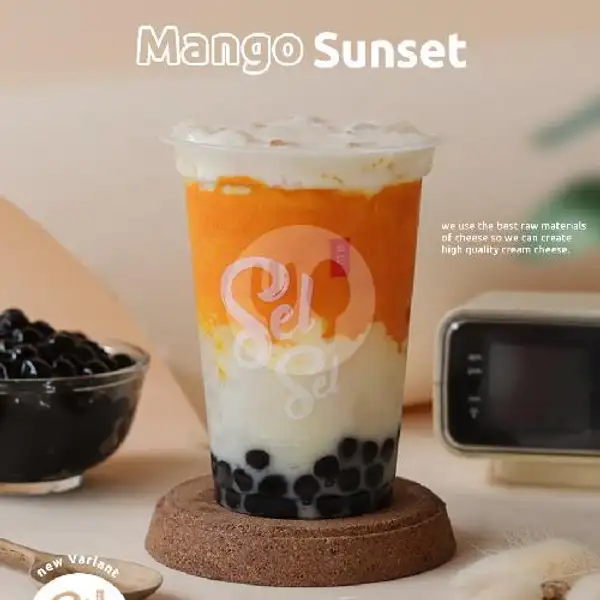Mango Sunset + Bubble | Sel-Sel Cheese Tea Laban