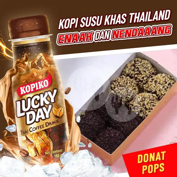 Donat Klasik + Free Kopiko Lucky Day | Donat Pops, Kebon Bibit