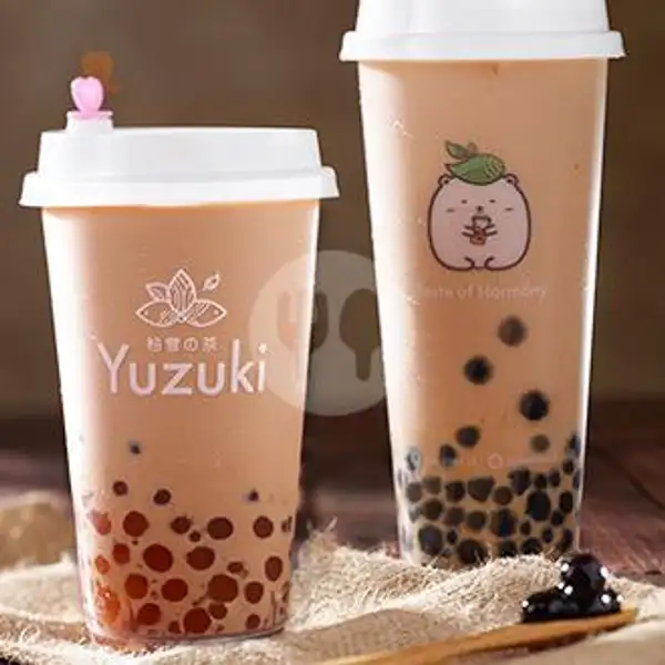 Boba Milk Tea (M) 500ml | Yuzuki Tea & Bakery Majapahit - Cheese Tea, Fruit Tea, Bubble Milk Tea and Bread
