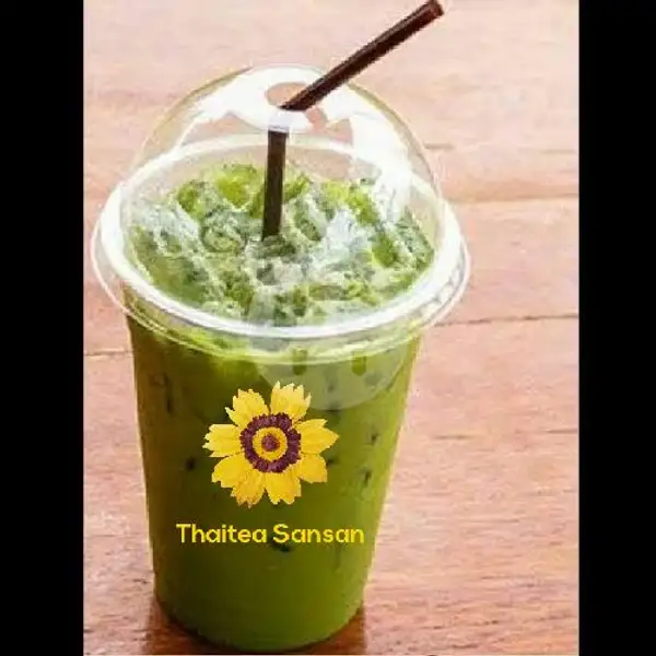 Thaitea Sansan Green Tea Dengan Topping | Ayam Goreng Special & Asinan Gang Menur, Bintara 6