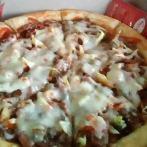 Chicken Balack Pepper Pizza 20cm Pull Mozzarella | Dapoer Loka