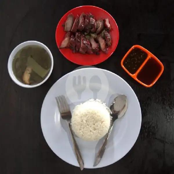 Nasi Putih Chasio Daging | Cha Sio Pui Ahui
