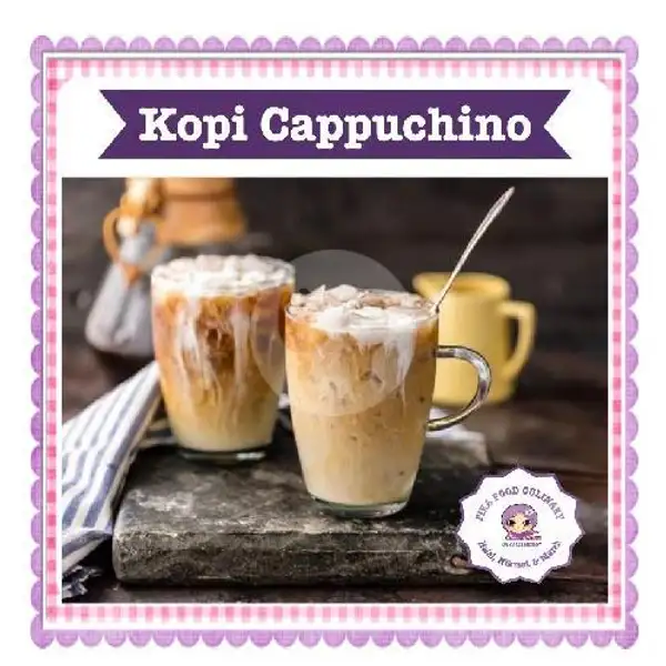 Es Kopi Cappuchino | Pecel Lele Dan Ayam Bakar Bumbu Kacang Purple House Cafe, Senen
