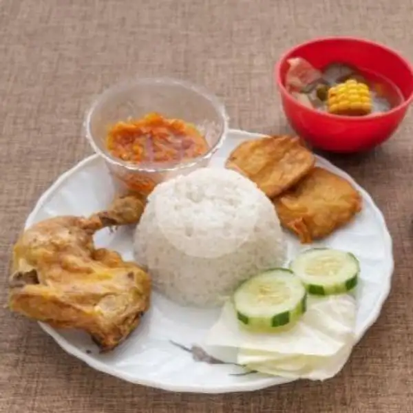 Paket Spesial Nasi Ayam Penyet Super | Ayam Geprek Dan Pisang Toping Arkan, Kemuning