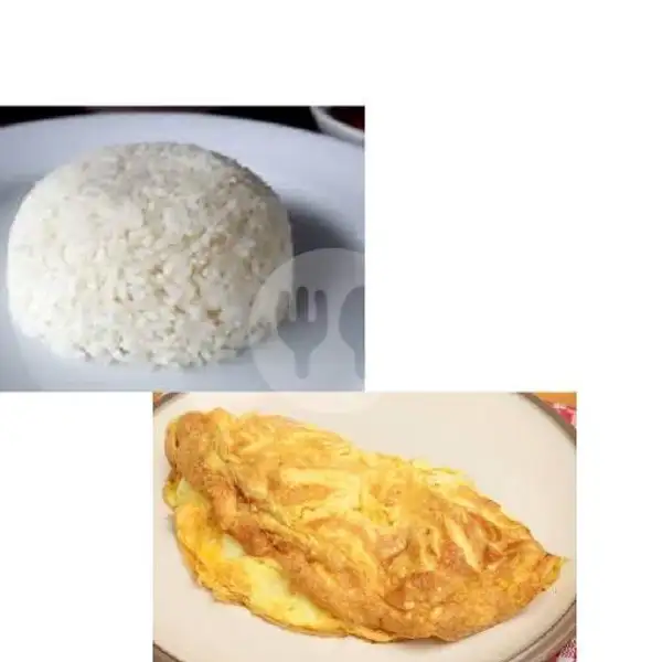 Nasi +Telur Dadar | Nasi Goreng Tombo Luwe