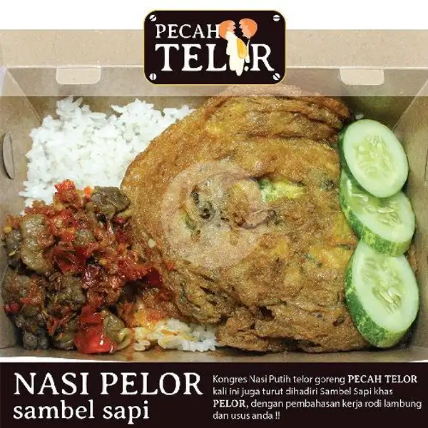 Nasi Telor Goreng Sambal Daging | Pecah Telor, Cigadung