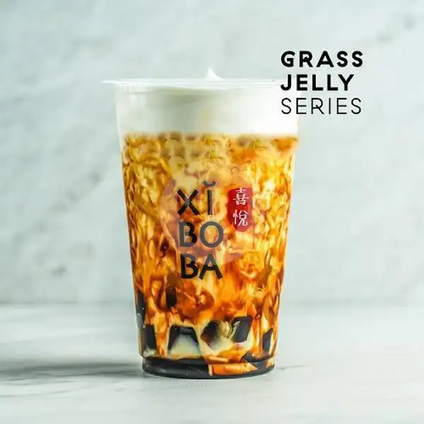 Salted Caramel Grass Jelly Fresh Milk | Xi Bo Ba, Depok Sawangan