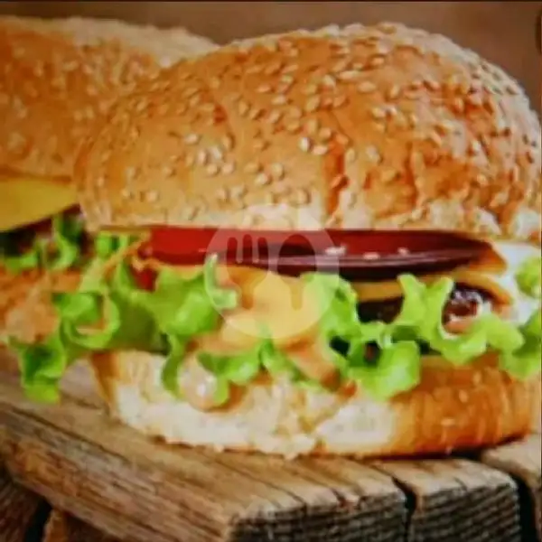 Burger Patty Sapi+ Telur | Kebab Maraja, Jln Wahid Hasyim 1