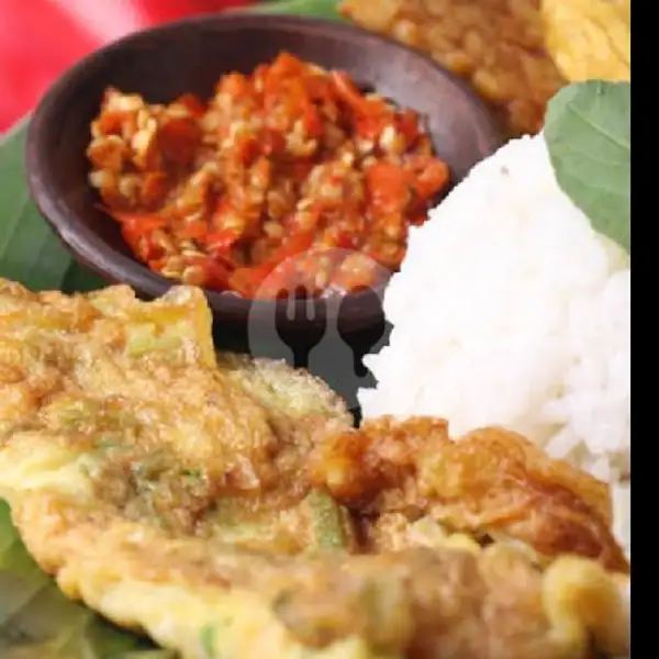 Nasi Lalapan Telor Dadar | Nasi Goreng Bali Hokki, Tukad Yeh Aya