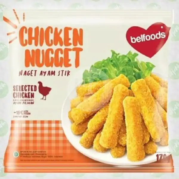 Chicken Nugget Stick Belfoods Berat 170g ( Frozen ) | Dimsum Pempek Baso Aci Dan Frozen Food ADA,Bojong Pondok Terong