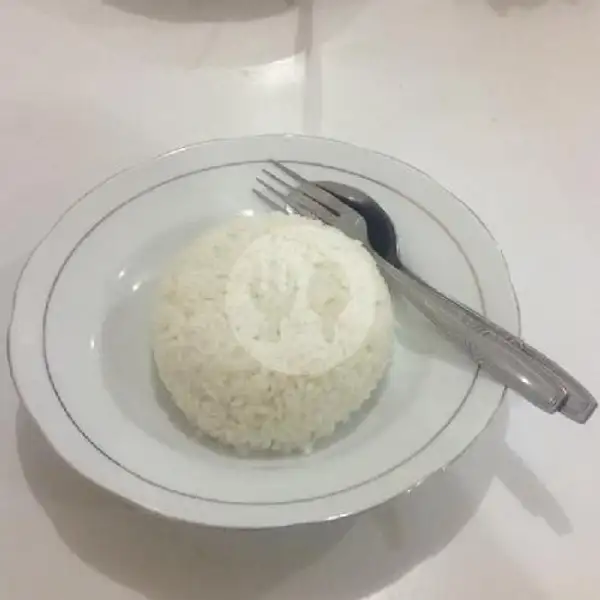 Nasi Putih | Pecel lele Sambal Mangga Pak Abdul, Citarum