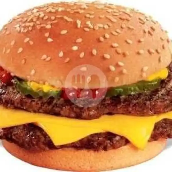 Double Cheese Layer Beef Burger | Sedap Burger
