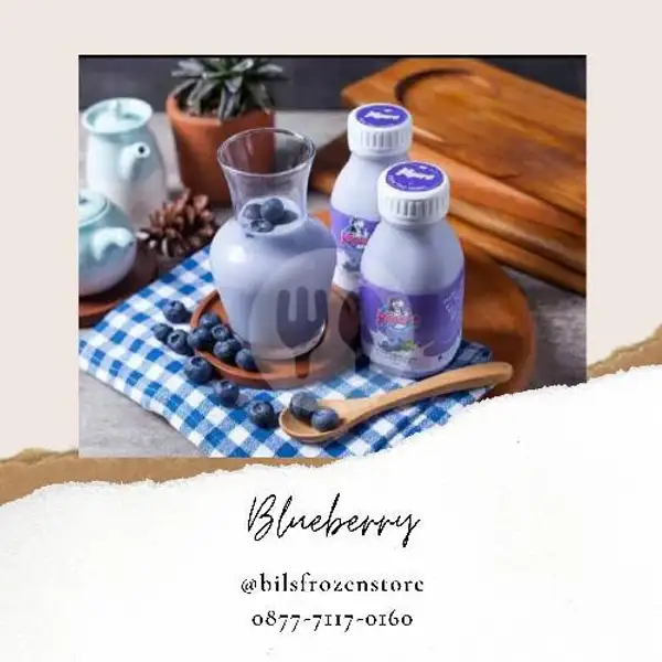 Yoghurt Organik Blueberry 250ml | Bils Frozen Store