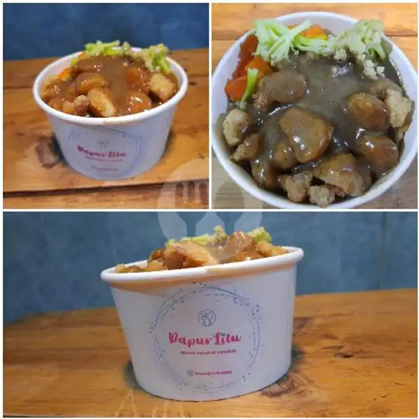 Chicken Rice Bowl Spicy Blackpepper + Es Teh | Lilu Brown Kedai Kopi Dan Susu, Kedung Cowek