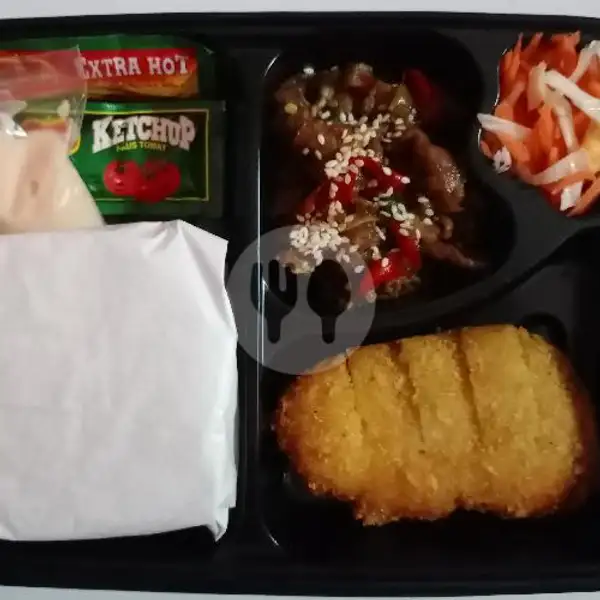 Paket Nasi + Beef Teriyaki + Chicken Katsu + Acar | Dimsum Pempek Baso Aci Dan Frozen Food ADA,Bojong Pondok Terong