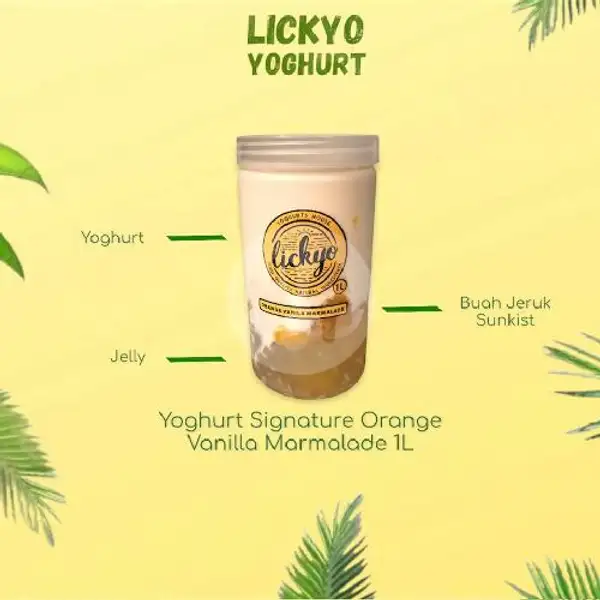 Yoghurt Orange Vanilla Marmalade Signature 1L | LickYo Creamy Yoghurt, Reog