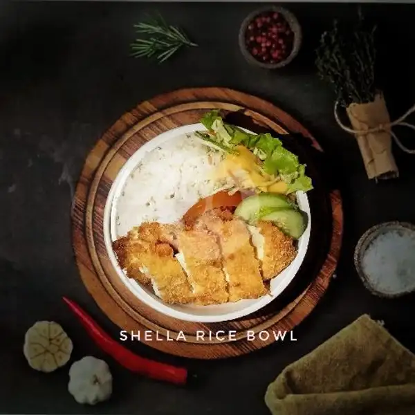 Chicken Katsu + Salad | Rice Bowl Shela