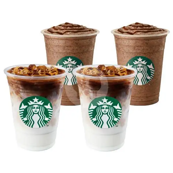 2 Java Chip Frappuccino + 2 Caramel Macchiato | Starbucks, Level 21 Bali