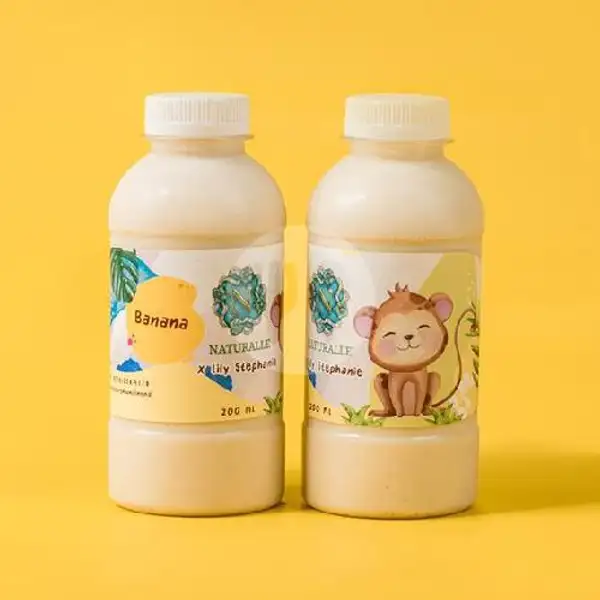 Banana Almond Milk 200 Ml | Naturalle Premium Almond Milk, Wisma Mukti