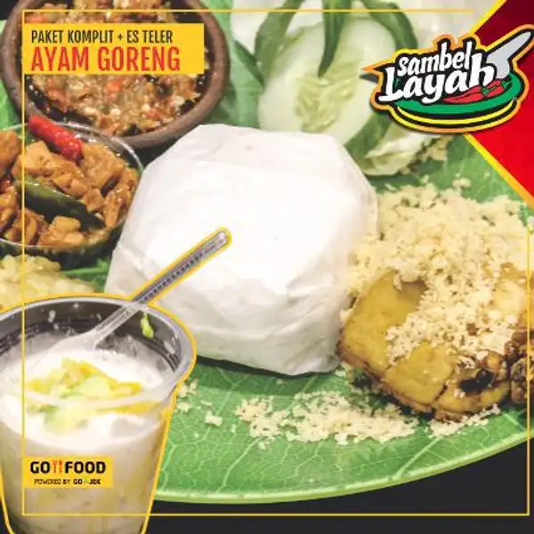 Paket Es Teller Ayam Goreng Sambal Ijo | Sambel Layah, Batang