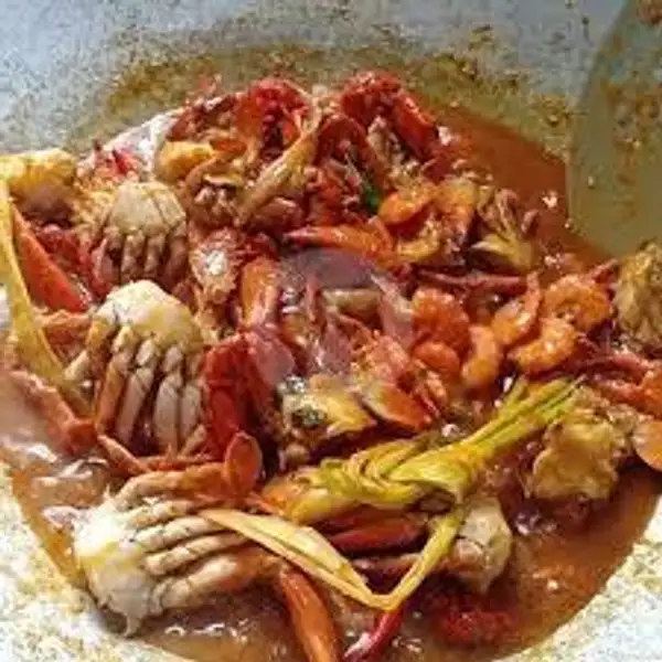 Kepiting + Udang Pedas Manis | Seafood Kiloan Mang Mamat, Banten Lama Kebaharan